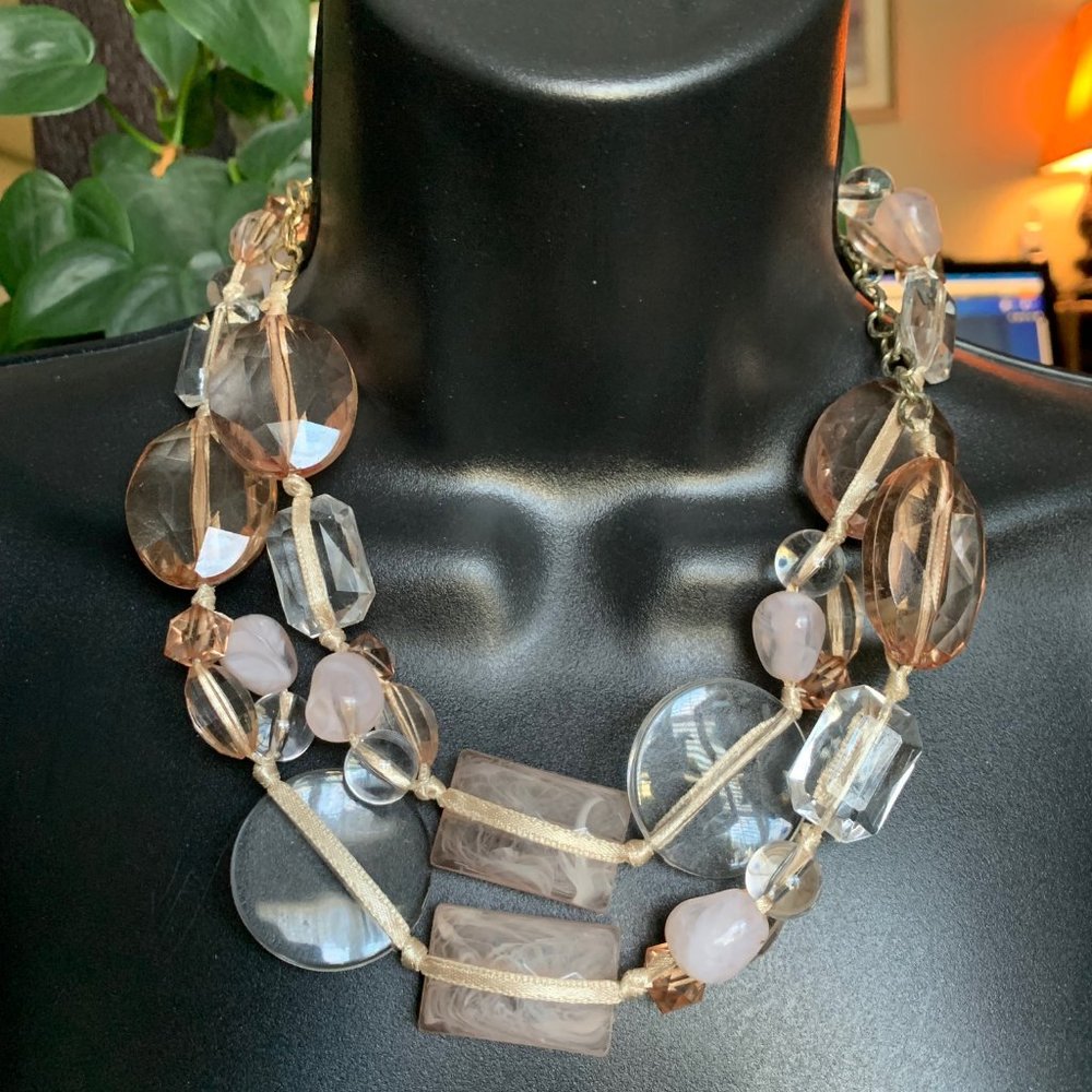 Loft Beaded Ribbon Necklace - Picture 2 of 7
